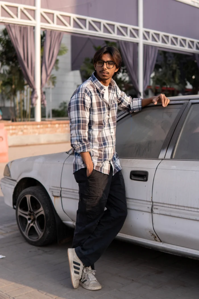 Coastal Herringbone Check Shirt - Image 3