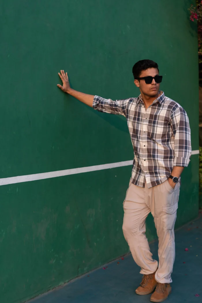 Coastal Herringbone Check Shirt - Image 5