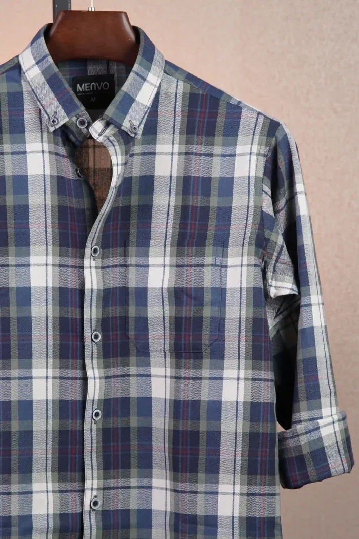 Atlas Herringbone Check Shirt - Image 5