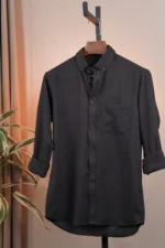 Black Solid Shirt - Image 4