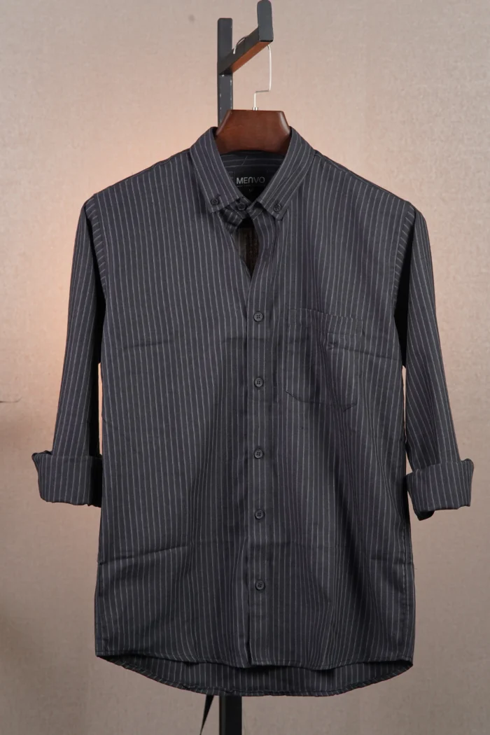 Dark Line Stripe Shirt - Image 4