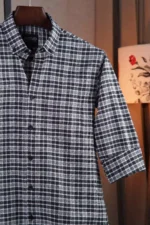 Monochrome Mini Check Shirt - Image 3