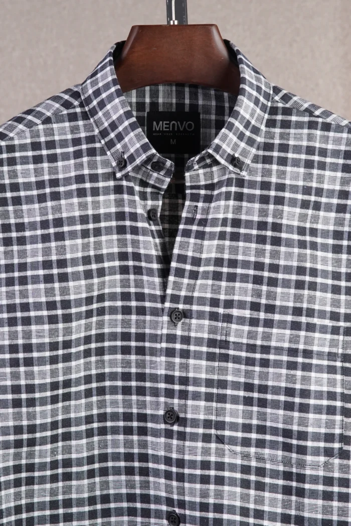 Monochrome Mini Check Shirt - Image 1