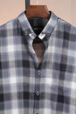 Winter Blue Flannel Check Shirt
