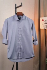 Slate Blue Solid Shirt - Image 4