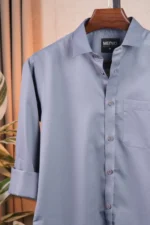 Slate Blue Solid Shirt - Image 3