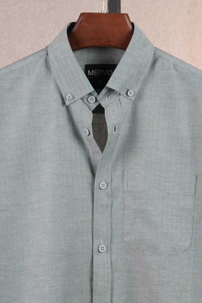Slate Green Solid Shirt - Image 1