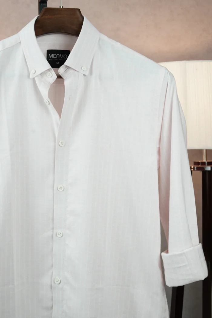MENVO Sunset Pink Stripe Shirt