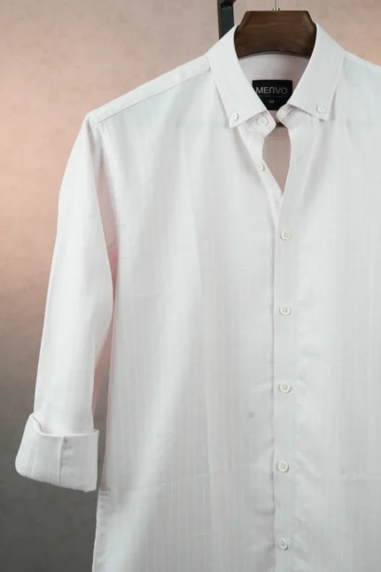 MENVO Sunset Pink Stripe Shirt