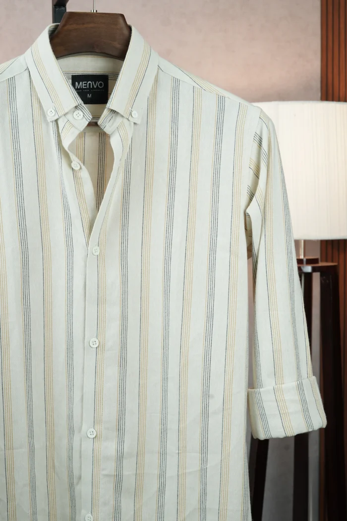 MENVO Safari Sand Stripe Shirt