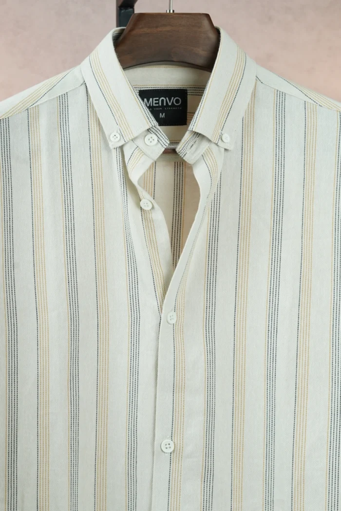 MENVO Safari Sand Stripe Shirt