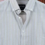 MENVO Cool Light Grey Stripe Shirt