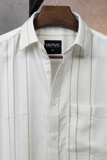 MENVO Coastal Khaki Half Shirt