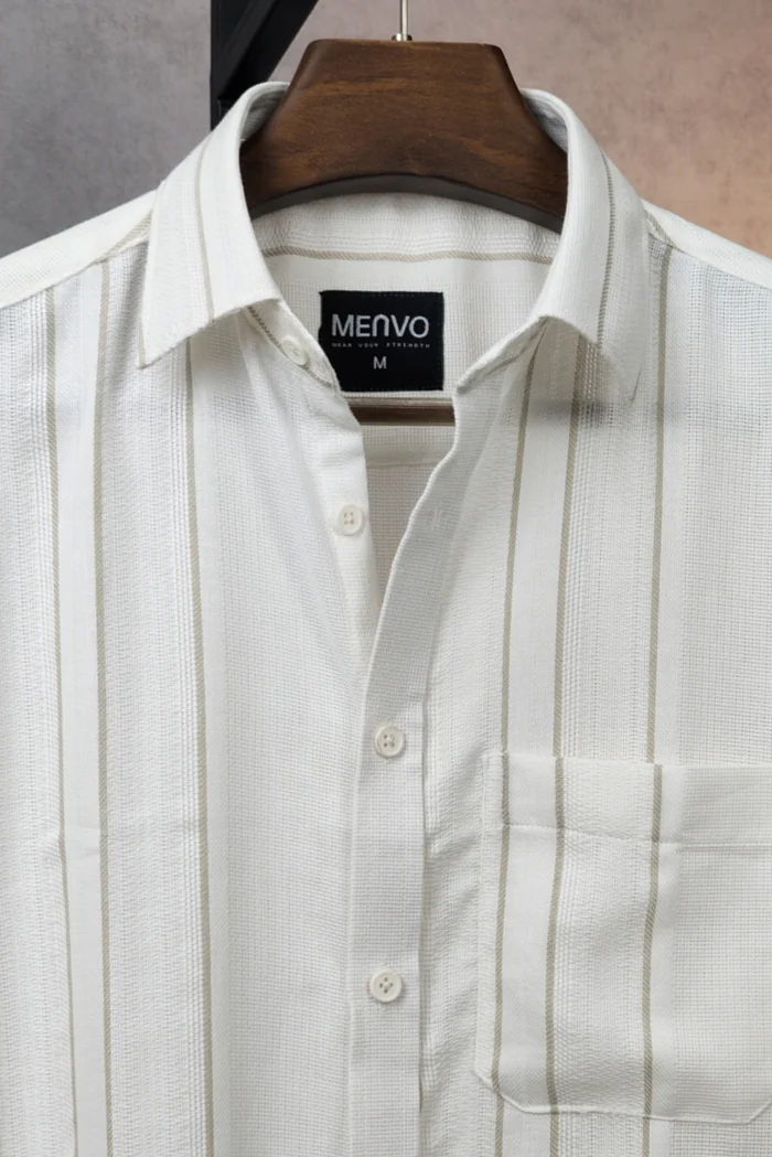 MENVO Coastal Khaki Half Shirt