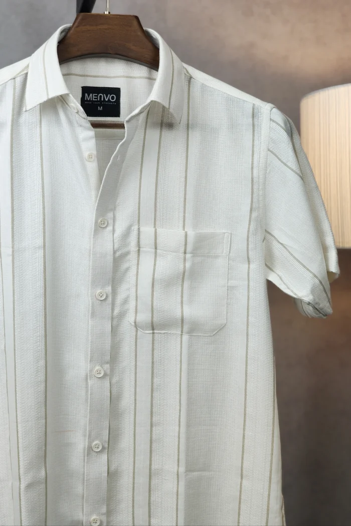 MENVO Coastal Khaki Half Shirt
