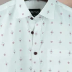 MENVO Heritage White Half Sleeve Shirt