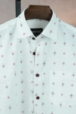 MENVO Heritage White Half Sleeve Shirt