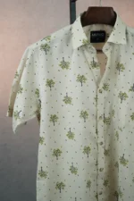 MENVO Ivory Bonsai Half Sleeve Shirt
