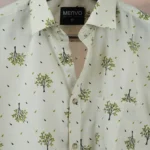 MENVO Ivory Bonsai Half Sleeve Shirt