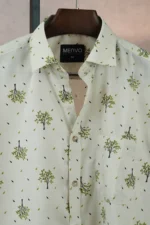 MENVO Ivory Bonsai Half Sleeve Shirt