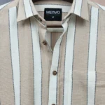 MENVO Safari Stripe Half Shirt