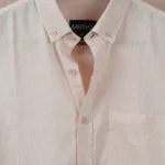 MENVO Solid Button-Down Shirt - Blush Pink
