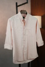 MENVO Solid Button-Down Shirt - Blush Pink
