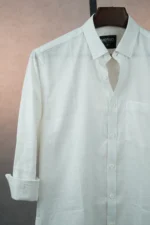 MENVO Solid Button-Down Shirt - Crisp White
