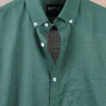 MENVO Solid Button-Down Shirt - Deep Teal
