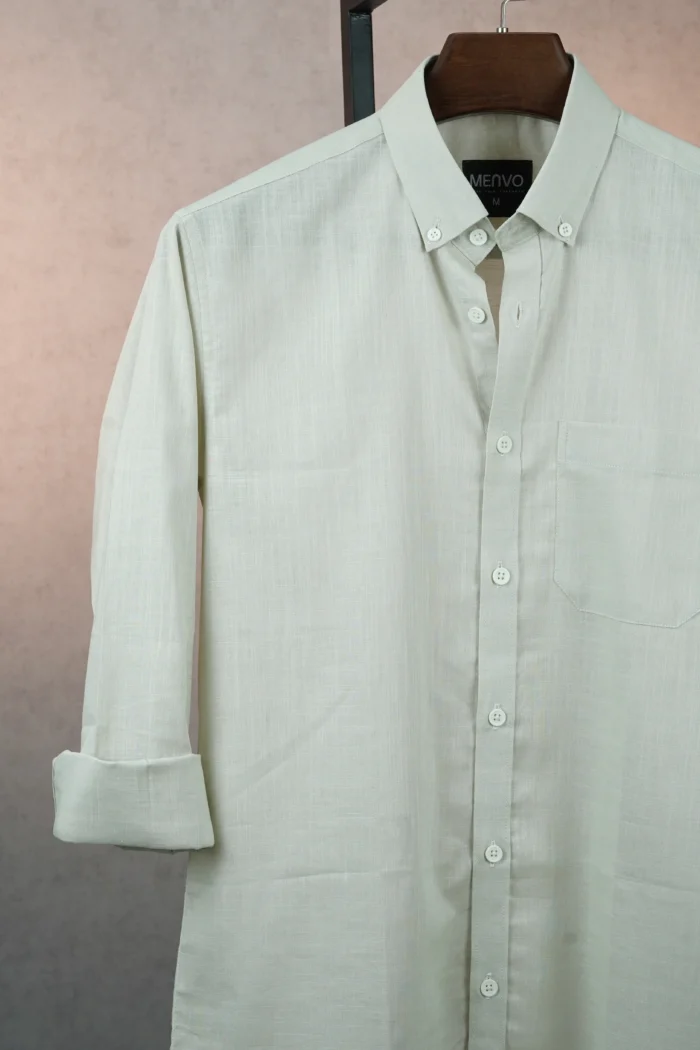 MENVO Button-Down Shirt - Light Stone