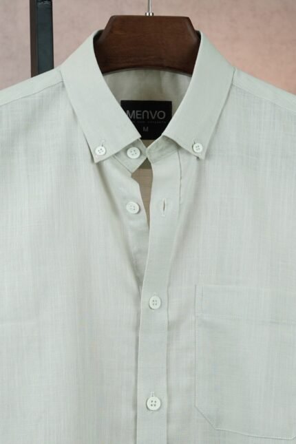 MENVO Button-Down Shirt - Light Stone