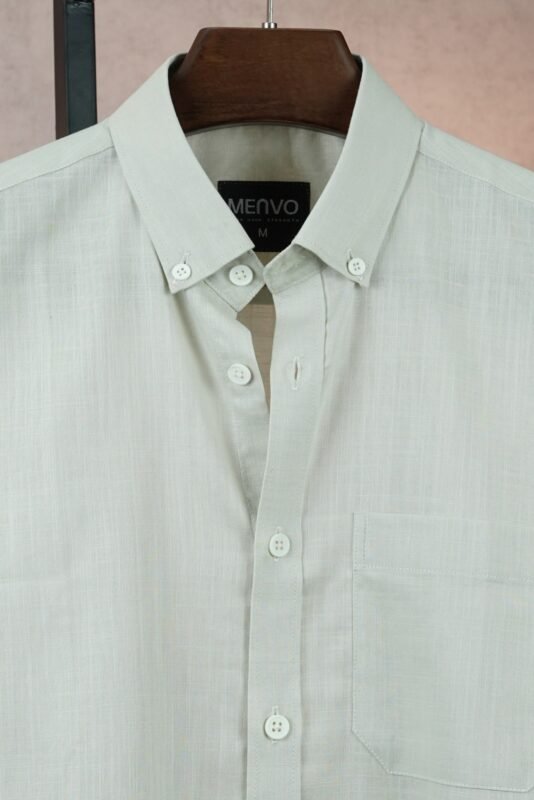MENVO Button-Down Shirt - Light Stone