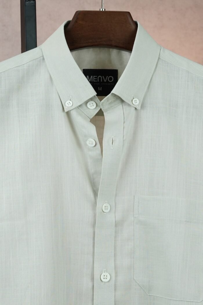 MENVO Button-Down Shirt - Light Stone