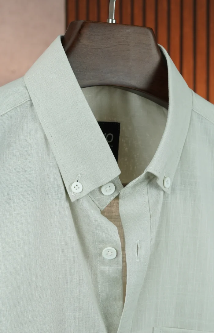 MENVO Button-Down Shirt - Light Stone