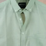MENVO Solid Button-Down Shirt - Mint Green