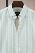 MENVO Lemon Pale Yellow Stripe Shirt