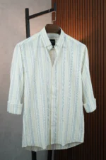 MENVO Lemon Pale Yellow Stripe Shirt